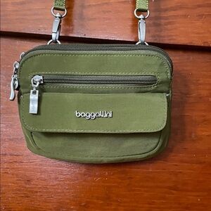 Baggallini Small Olive Green Nylon Crossbody